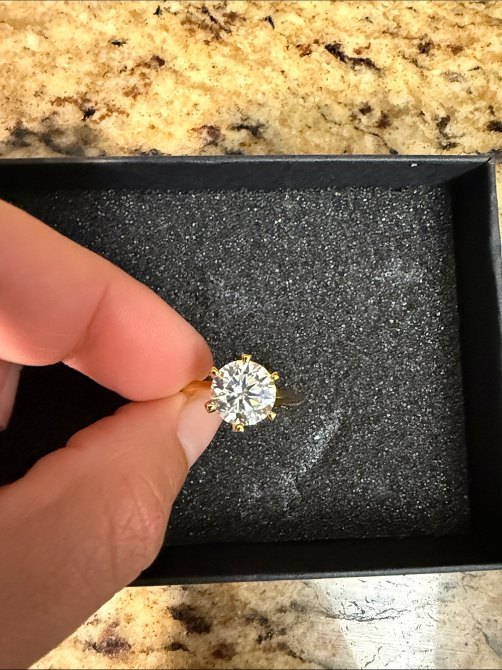 GRA Moissanite 3.0 carat ring including  Certificate & Report